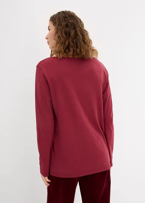 Maglia con bottoncini in puro cotone biologico, bonprix