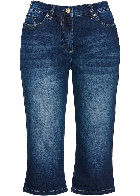 Bermuda in jeans con vita media parzialmente elasticizzata, bonprix