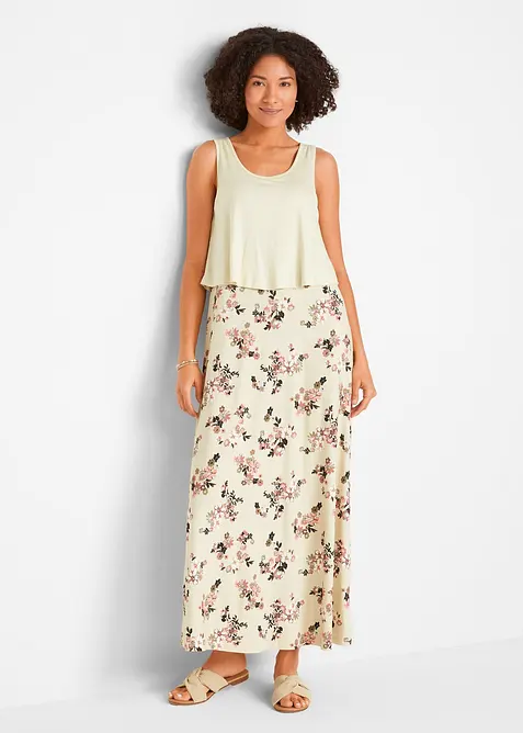 Abito lungo in maglina di viscosa fine, bonprix