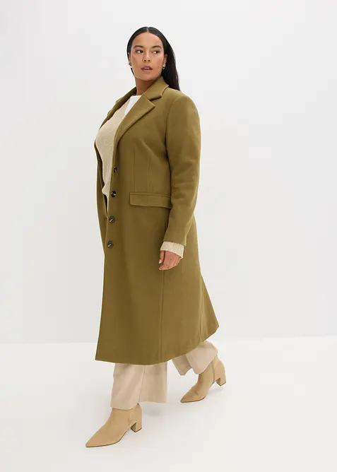 Cappotto lungo in simil lana, bonprix