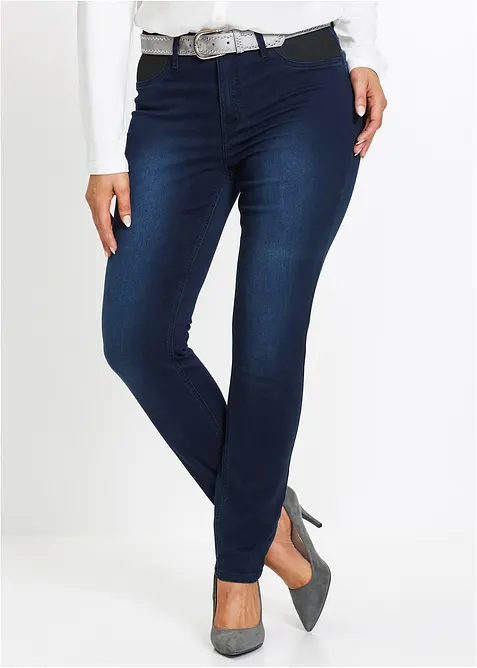 Jeans skinny elasticizzati, vita media, bonprix