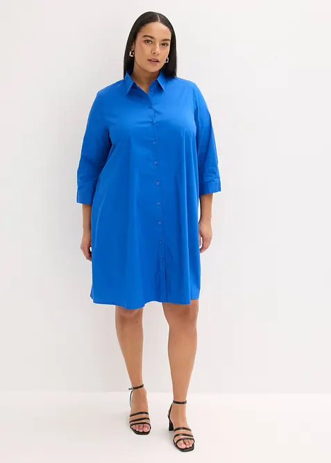 Abito chemisier in popeline compatto, bonprix