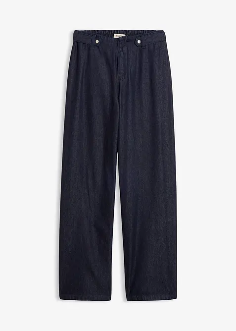 Jeans straight loose fit, vita alta, bonprix