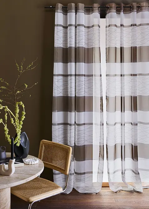 Tenda con stampa a righe con poliestere riciclato (pacco da 1), bonprix