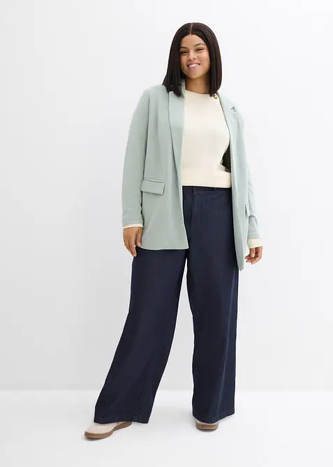 Jeans straight loose fit, vita alta, bonprix