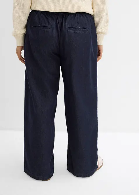 Jeans straight loose fit, vita alta, bonprix