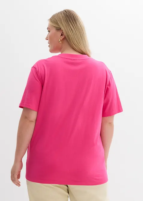 Maglia lunga e larga con scollo a V e maniche corte (pacco da 5), bonprix