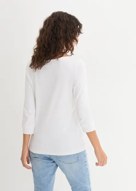 Maglia a maniche lunghe in puro cotone biologico, bonprix