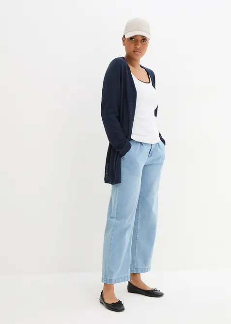 Cardigan in puro cotone fiammato leggero, bonprix