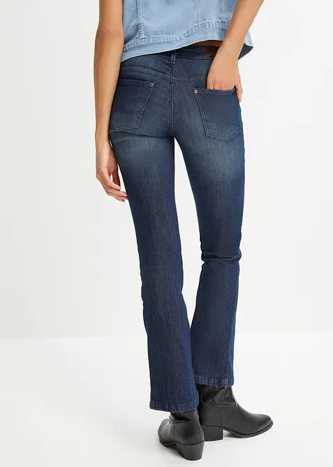 Jeans bootcut elasticizzati, vita media, bonprix
