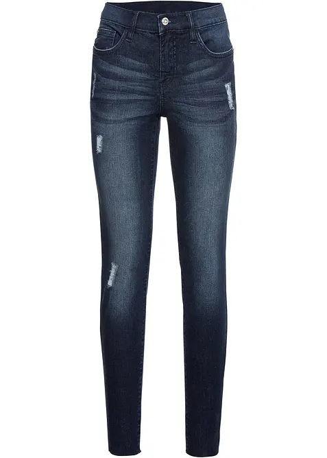 Jeans skinny cropped, vita media, bonprix
