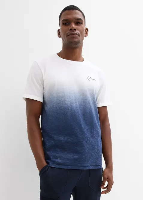 T-shirt in puro cotone, slim fit, bonprix
