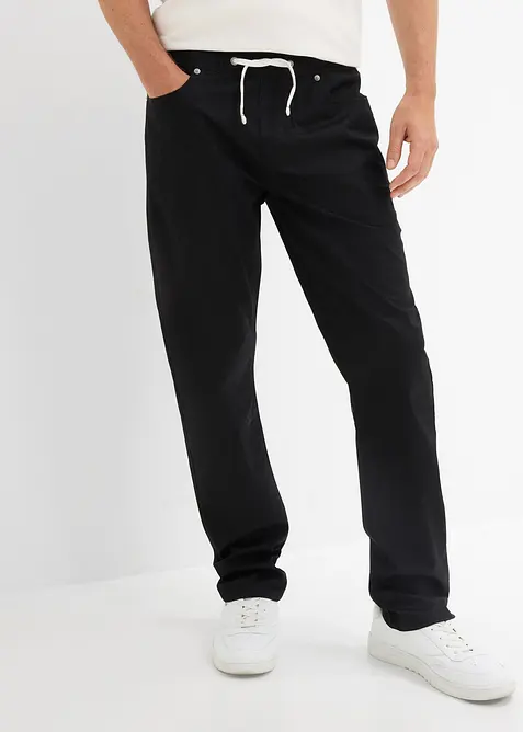 Pantaloni elasticizzati con elastico in vita regular fit, straight, bonprix