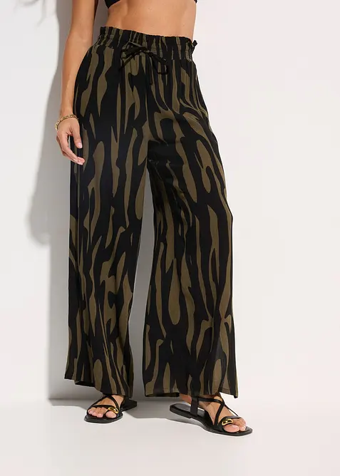 Pantaloni copricostume in viscosa fluente, bonprix