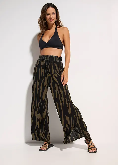 Pantaloni copricostume in viscosa fluente, bonprix