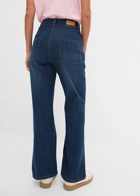 Jeans elasticizzati straight, vita alta, bonprix