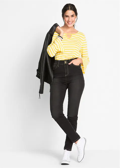 Jeans super elasticizzati slim fit, vita alta, bonprix