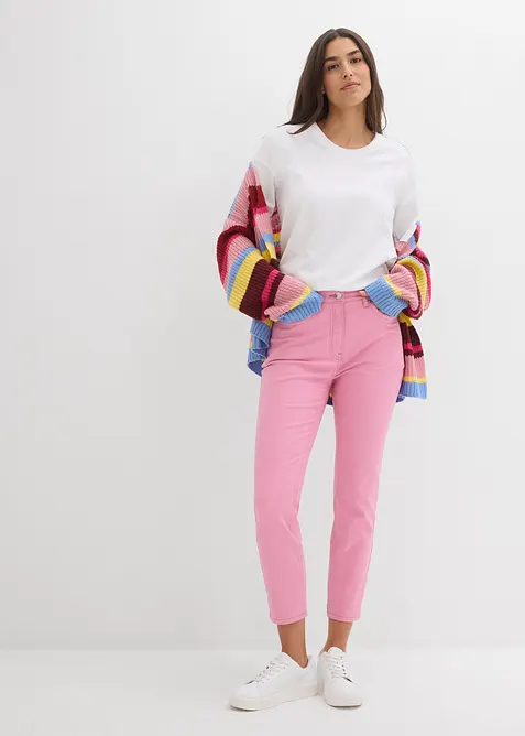 Pantaloni cropped a vita alta, bonprix