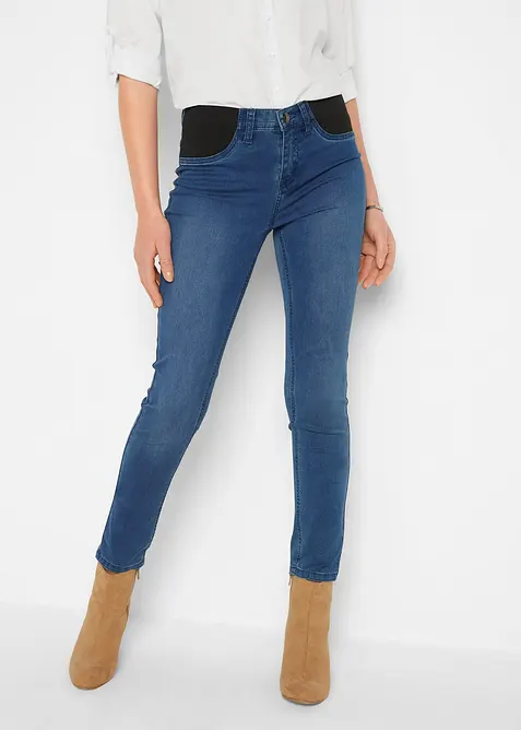 Jeans skinny elasticizzati, vita media, bonprix