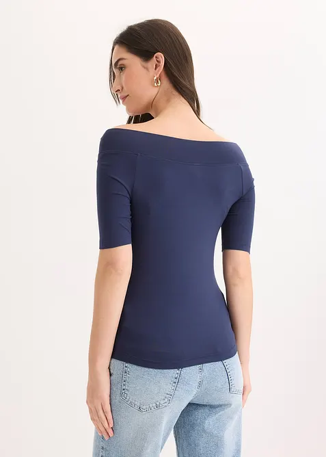 Maglia con spalle scoperte in misto viscosa, bonprix