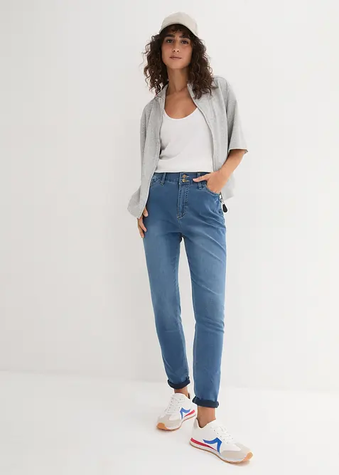 Jeans super elasticizzati slim fit, vita alta, bonprix