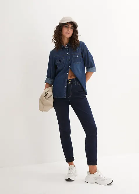 Jeans super elasticizzati slim fit, vita alta, bonprix