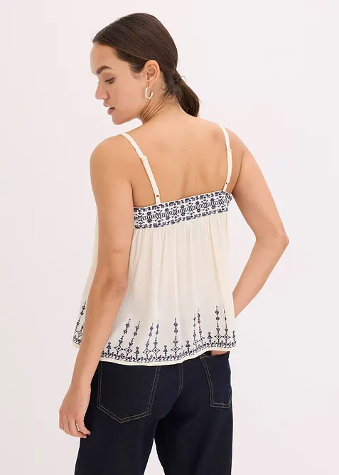 Top con ricami, bonprix