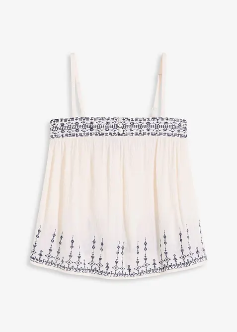 Top con ricami, bonprix