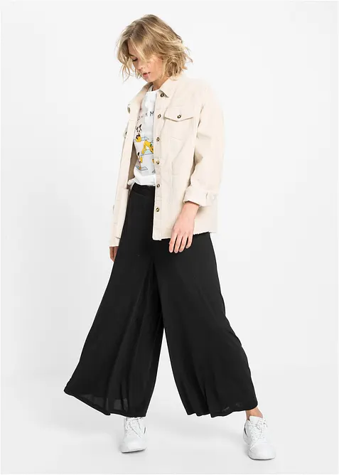 Pantaloni culotte in jersey con gambe larghe, bonprix