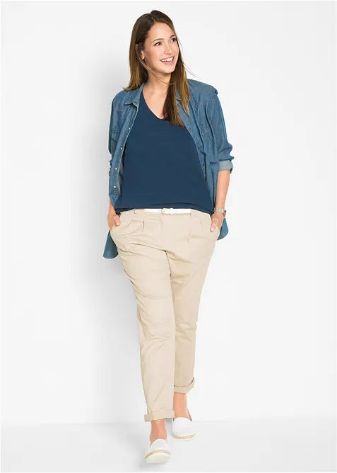 Top lungo in puro cotone (pacco da 5), bonprix