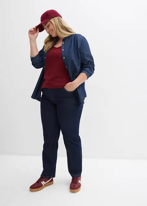 Top lungo in puro cotone (pacco da 5), bonprix