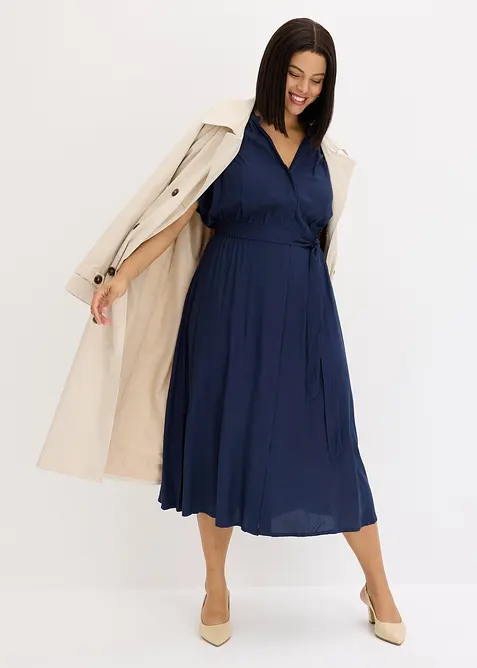 Abito chemisier in viscosa fluida, bonprix