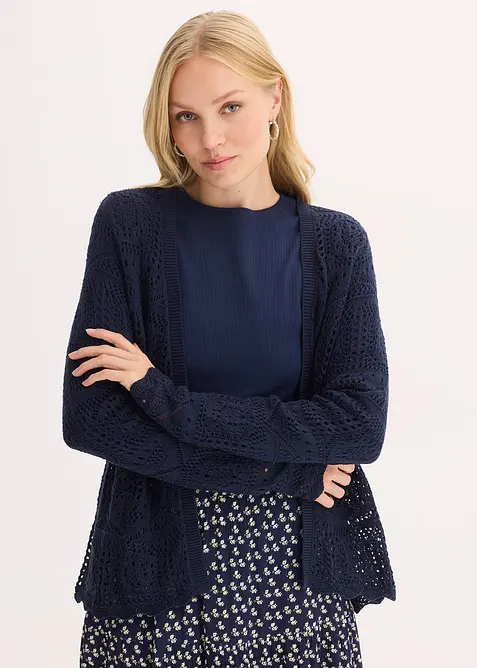 Cardigan traforato, bonprix