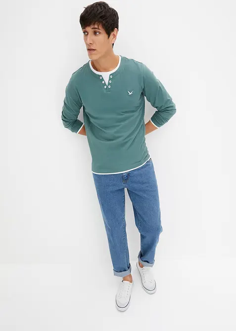 Maglia 2 in 1 a maniche lunghe (pacco da 2), bonprix