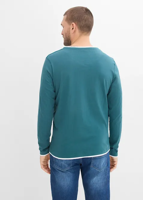 Maglia 2 in 1 a maniche lunghe (pacco da 2), bonprix