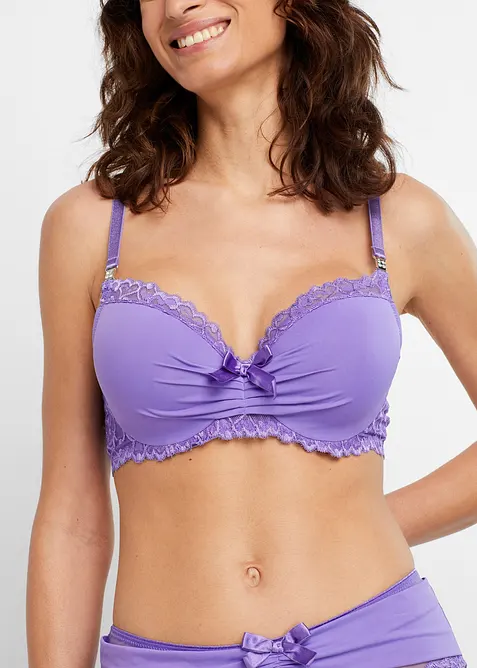 Reggiseno con coppe preformate e poliammide riciclata, bonprix