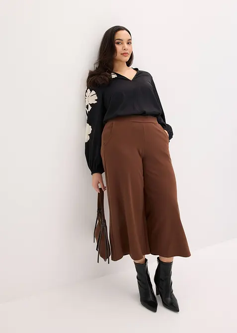 Pantaloni culotte in misto viscosa, bonprix