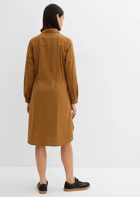 Abito chemisier in misto lino e cotone, bonprix