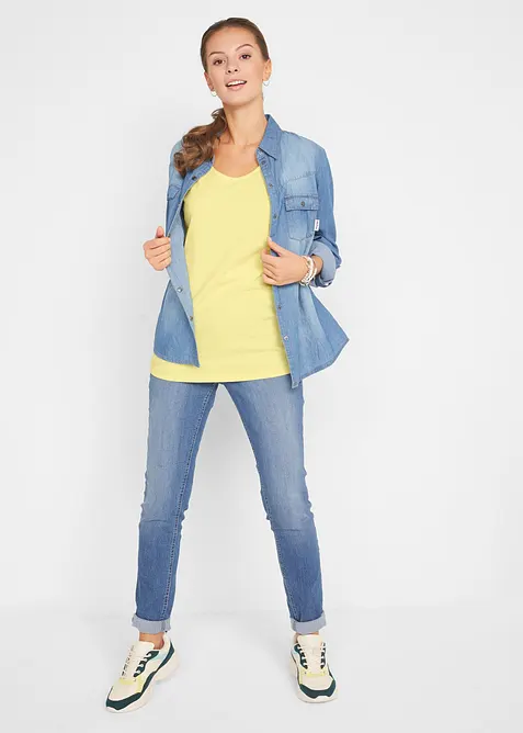 Top lungo in puro cotone (pacco da 5), bonprix