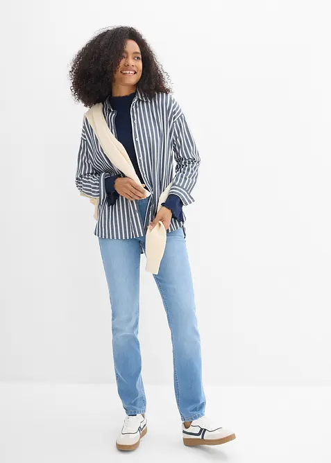 Jeans elasticizzati straight, vita media, bonprix