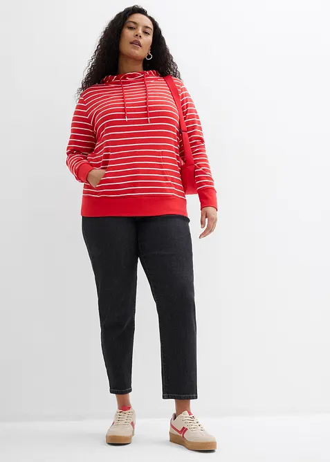 Felpa con cappuccio in misto cotone, bonprix