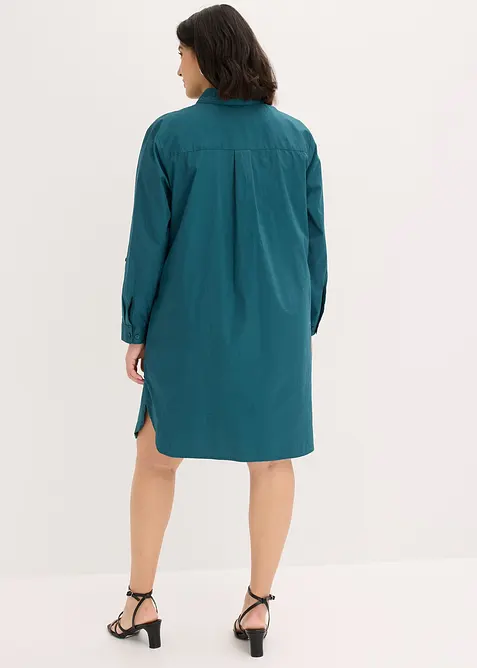 Abito chemisier in popeline di cotone, bonprix