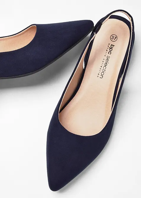 D&eacute;collet&eacute; slingback con tacco basso, bonprix