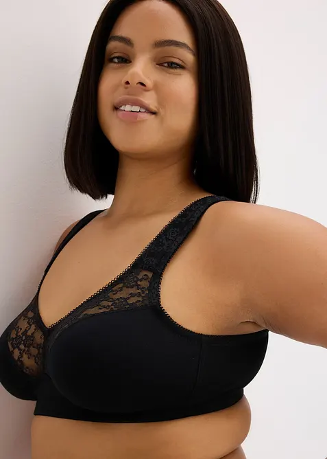 Reggiseno minimizer in cotone biologico senza ferretto (pacco da 2), bonprix