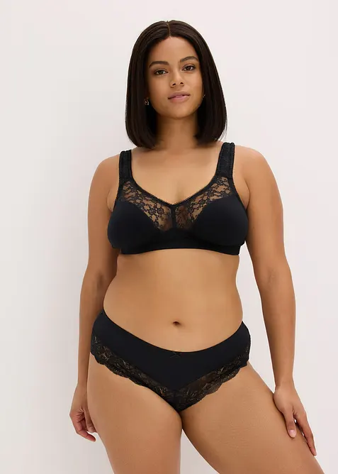 Reggiseno minimizer in cotone biologico senza ferretto (pacco da 2), bonprix