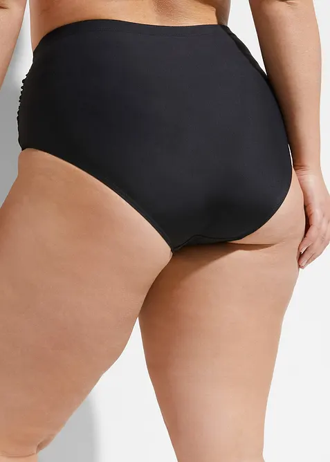 Slip per bikini a vita alta con arricciatura e effetto modellante leggero, bonprix