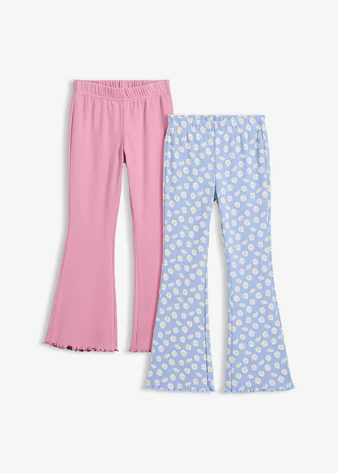 Leggings a coste svasati (pacco da 2), bonprix