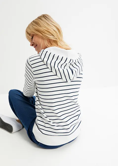Felpa con cappuccio in misto cotone, bonprix