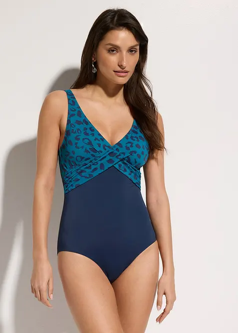 Costume intero con effetto incrociato, bonprix