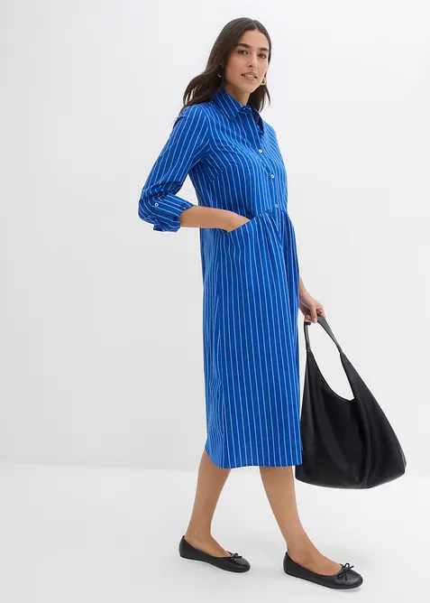 Abito in puro cotone con colletto, bonprix